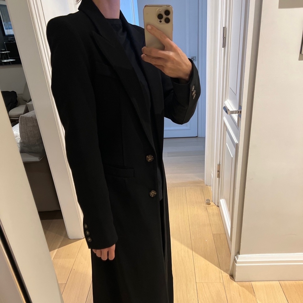 Smythe Black Long Blazer coat Size 2 - Perfect Condition!